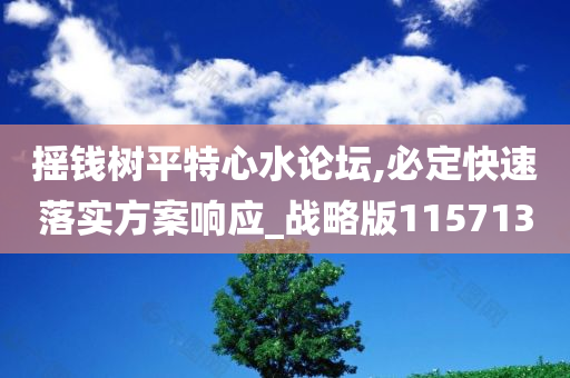 摇钱树平特心水论坛,必定快速落实方案响应_战略版115713