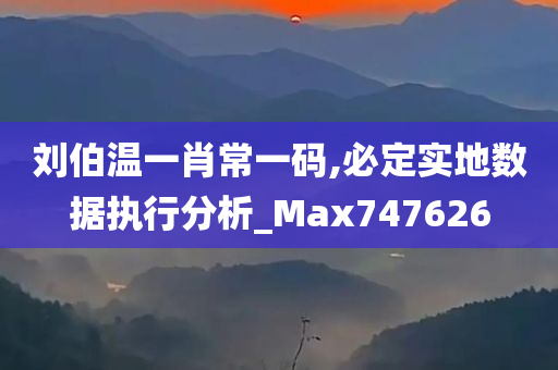 刘伯温一肖常一码,必定实地数据执行分析_Max747626