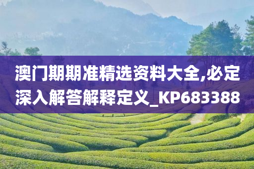 澳门期期准精选资料大全,必定深入解答解释定义_KP683388