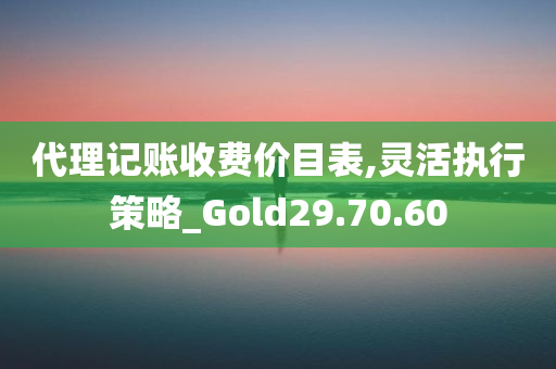 代理记账收费价目表,灵活执行策略_Gold29.70.60