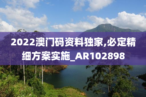 2022澳门码资料独家,必定精细方案实施_AR102898