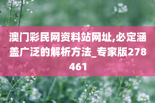 澳门彩民网资料站网址,必定涵盖广泛的解析方法_专家版278461