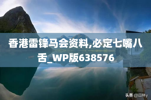 香港雷锋马会资料,必定七嘴八舌_WP版638576