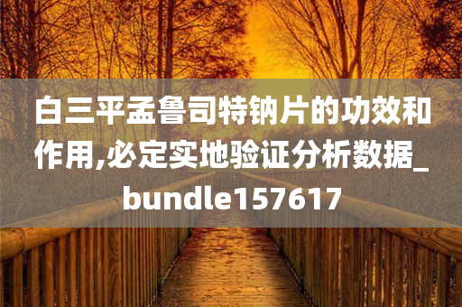 白三平孟鲁司特钠片的功效和作用,必定实地验证分析数据_bundle157617