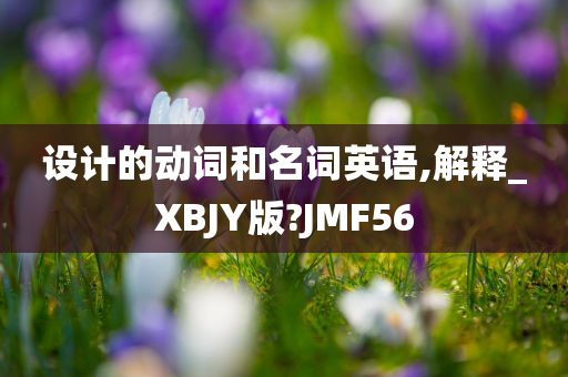 设计的动词和名词英语,解释_XBJY版?JMF56