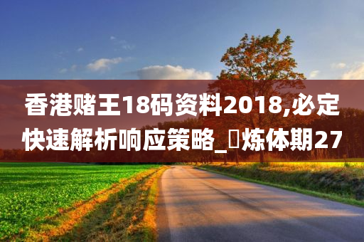 香港赌王18码资料2018,必定快速解析响应策略_‌炼体期27