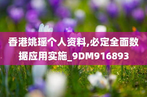 香港姚瑶个人资料,必定全面数据应用实施_9DM916893