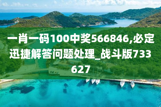 一肖一码100中奖566846,必定迅捷解答问题处理_战斗版733627