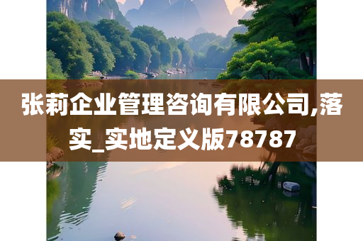 张莉企业管理咨询有限公司,落实_实地定义版78787