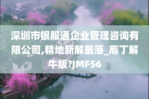 深圳市银服通企业管理咨询有限公司,精地新解最落_庖丁解牛版?JMF56