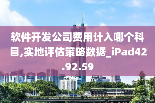 软件开发公司费用计入哪个科目,实地评估策略数据_iPad42.92.59