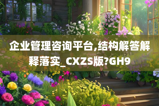 企业管理咨询平台,结构解答解释落实_CXZS版?GH9