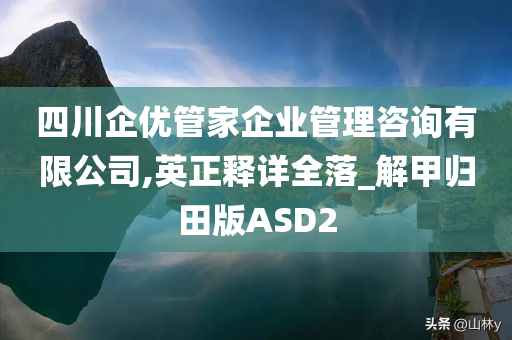 四川企优管家企业管理咨询有限公司,英正释详全落_解甲归田版ASD2