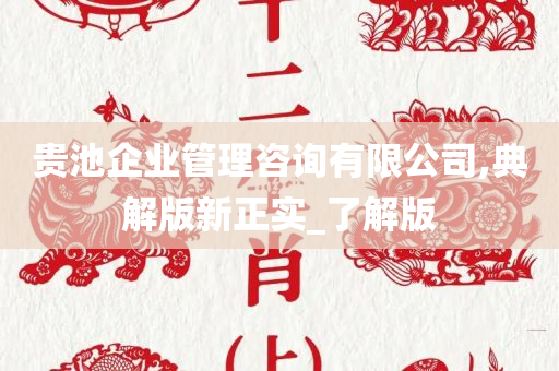 贵池企业管理咨询有限公司,典解版新正实_了解版