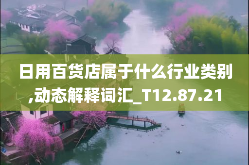 日用百货店属于什么行业类别,动态解释词汇_T12.87.21