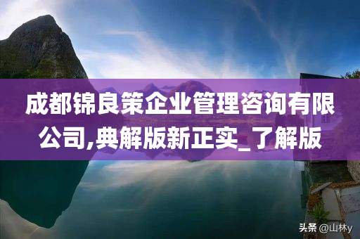 成都锦良策企业管理咨询有限公司,典解版新正实_了解版