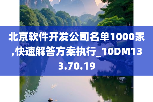 北京软件开发公司名单1000家,快速解答方案执行_10DM133.70.19