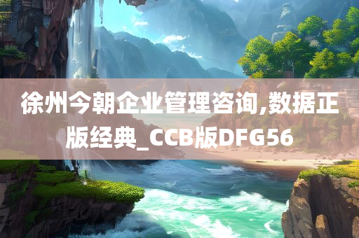 徐州今朝企业管理咨询,数据正版经典_CCB版DFG56