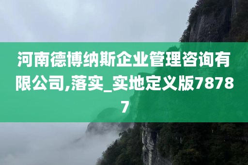 河南德博纳斯企业管理咨询有限公司,落实_实地定义版78787