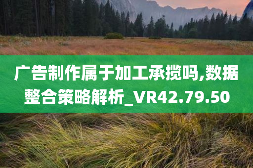 广告制作属于加工承揽吗,数据整合策略解析_VR42.79.50