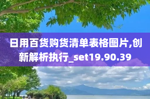 日用百货购货清单表格图片,创新解析执行_set19.90.39