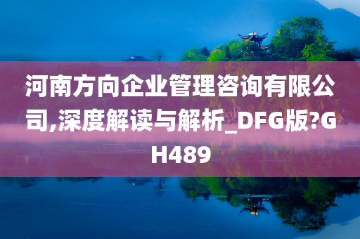 河南方向企业管理咨询有限公司,深度解读与解析_DFG版?GH489