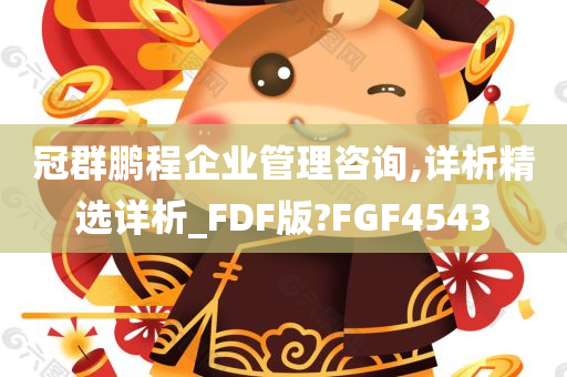 冠群鹏程企业管理咨询,详析精选详析_FDF版?FGF4543