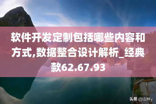 软件开发定制包括哪些内容和方式,数据整合设计解析_经典款62.67.93