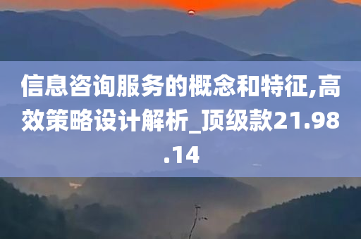 信息咨询服务的概念和特征,高效策略设计解析_顶级款21.98.14