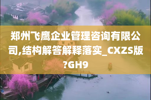 郑州飞鹰企业管理咨询有限公司,结构解答解释落实_CXZS版?GH9