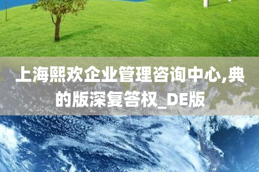 上海熙欢企业管理咨询中心,典的版深复答权_DE版