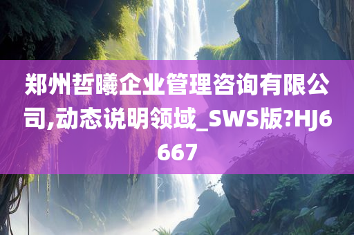 郑州哲曦企业管理咨询有限公司,动态说明领域_SWS版?HJ6667