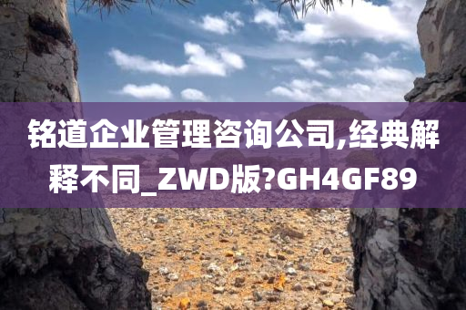 铭道企业管理咨询公司,经典解释不同_ZWD版?GH4GF89