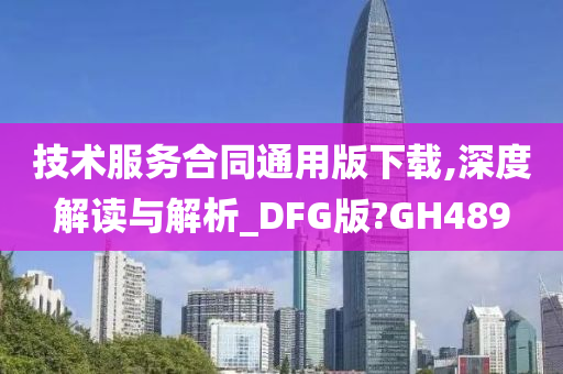 技术服务合同通用版下载,深度解读与解析_DFG版?GH489