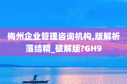 梅州企业管理咨询机构,版解析落结精_破解版?GH9