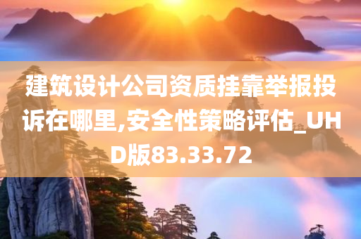 建筑设计公司资质挂靠举报投诉在哪里,安全性策略评估_UHD版83.33.72