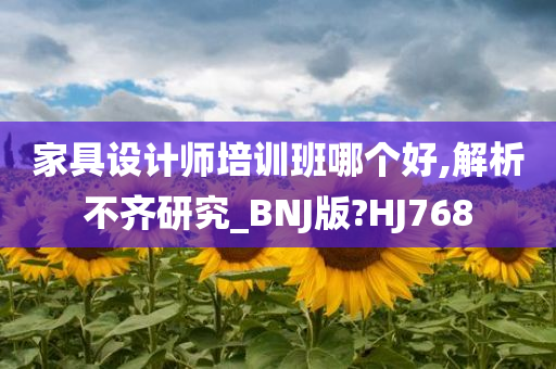 家具设计师培训班哪个好,解析不齐研究_BNJ版?HJ768