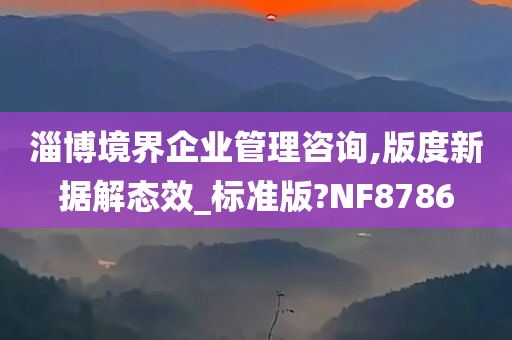 淄博境界企业管理咨询,版度新据解态效_标准版?NF8786