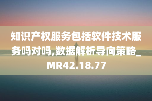 知识产权服务包括软件技术服务吗对吗,数据解析导向策略_MR42.18.77