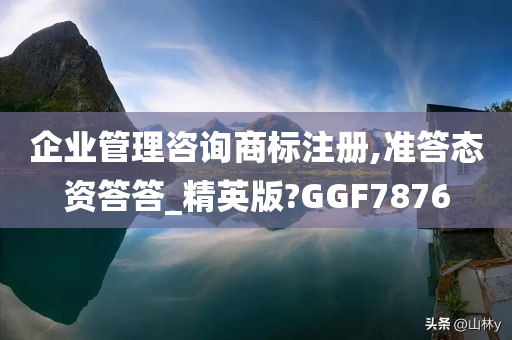 企业管理咨询商标注册,准答态资答答_精英版?GGF7876