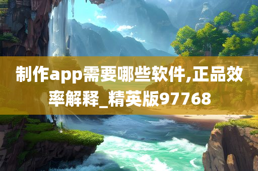 制作app需要哪些软件,正品效率解释_精英版97768