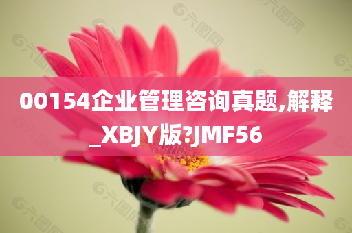 00154企业管理咨询真题,解释_XBJY版?JMF56