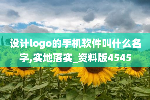 设计logo的手机软件叫什么名字,实地落实_资料版4545