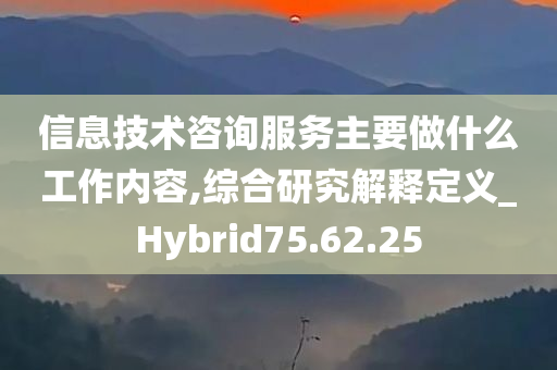 信息技术咨询服务主要做什么工作内容,综合研究解释定义_Hybrid75.62.25