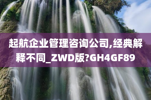 起航企业管理咨询公司,经典解释不同_ZWD版?GH4GF89