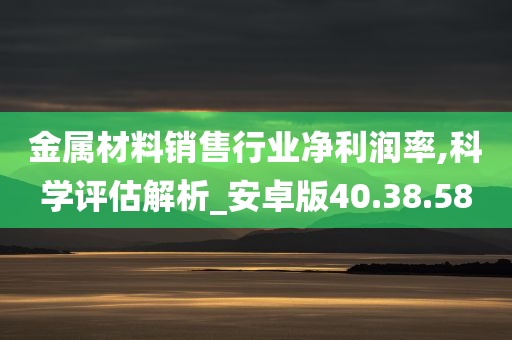 金属材料销售行业净利润率,科学评估解析_安卓版40.38.58