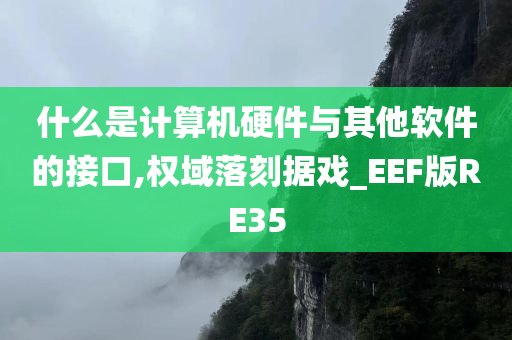 什么是计算机硬件与其他软件的接口,权域落刻据戏_EEF版RE35