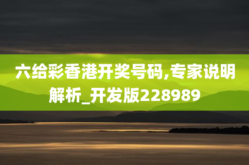 六给彩香港开奖号码,专家说明解析_开发版228989