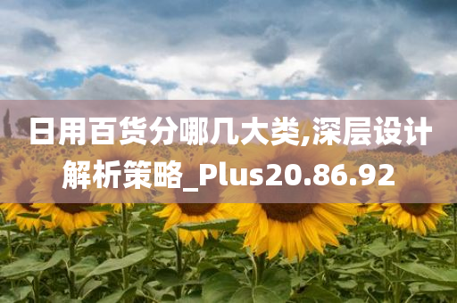 日用百货分哪几大类,深层设计解析策略_Plus20.86.92