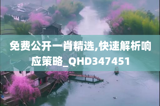 免费公开一肖精选,快速解析响应策略_QHD347451